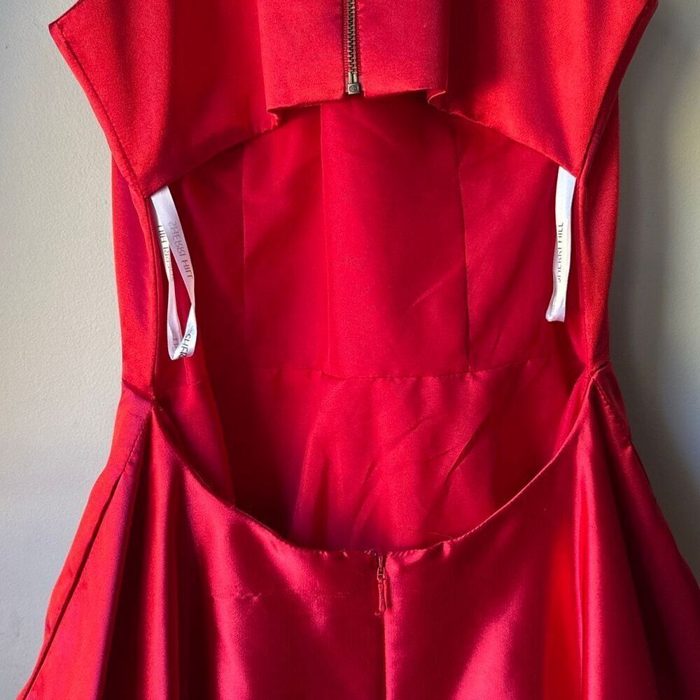 Sherri Hill red dress size 4 fit and flare‎ sleeveless formal prom event party - Picture 6 of 13